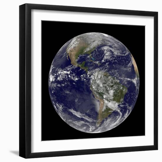 Satellite View of the Americas on Earth Day-null-Framed Photographic Print