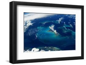 Satellite view of the Bahamas-null-Framed Photographic Print