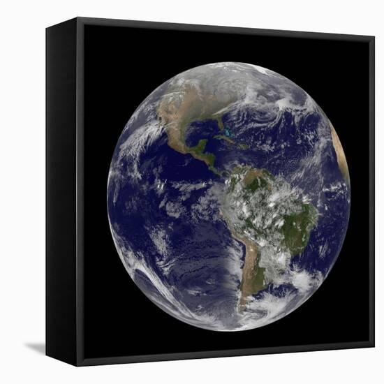 Satellite View of the First Day of Spring in the Northern Hemisphere-null-Framed Stretched Canvas