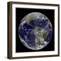 Satellite View of the First Day of Spring in the Northern Hemisphere-null-Framed Photographic Print