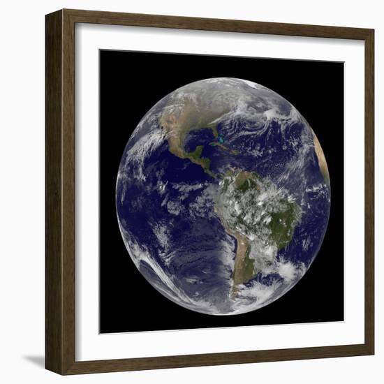 Satellite View of the First Day of Spring in the Northern Hemisphere-null-Framed Photographic Print