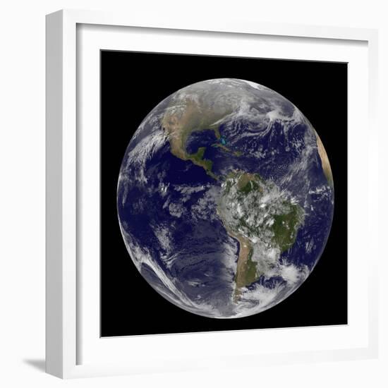 Satellite View of the First Day of Spring in the Northern Hemisphere-null-Framed Photographic Print