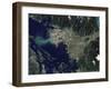 Satellite View of the Frasier River, British Columbia, Canada-Stocktrek Images-Framed Photographic Print