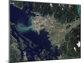 Satellite View of the Frasier River, British Columbia, Canada-Stocktrek Images-Mounted Photographic Print