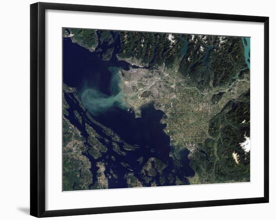 Satellite View of the Frasier River, British Columbia, Canada-Stocktrek Images-Framed Photographic Print