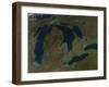 Satellite View of the Great Lakes, USA-Stocktrek Images-Framed Photographic Print