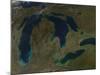 Satellite View of the Great Lakes, USA-Stocktrek Images-Mounted Photographic Print