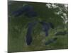 Satellite View of the Great Lakes-Stocktrek Images-Mounted Photographic Print