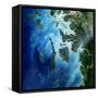 Satellite View of the Mergui Archipelago Showing Auckland and Whale Bays-null-Framed Stretched Canvas