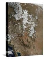 Satellite View of the Rocky Mountains-null-Stretched Canvas