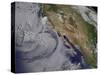 Satellite View of the Southern California June Gloom-null-Stretched Canvas
