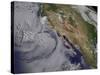 Satellite View of the Southern California June Gloom-null-Stretched Canvas