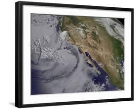 Satellite View of the Southern California June Gloom-null-Framed Photographic Print