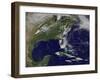 Satellite View of the Storm System That Generated the F-4 Tornado in Moore, Oklahoma-null-Framed Photographic Print