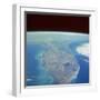 Satellite View of the Swampland around Southern Lake Okeechobee-null-Framed Photographic Print