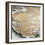 Satellite View of the Tibetan Plateau-Stocktrek Images-Framed Photographic Print