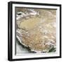 Satellite View of the Tibetan Plateau-Stocktrek Images-Framed Photographic Print