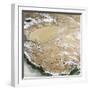 Satellite View of the Tibetan Plateau-Stocktrek Images-Framed Photographic Print