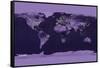 Satellite View of the World Showing Electric Lights and Usage-Goddard Space Center-Framed Stretched Canvas