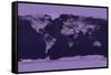 Satellite View of the World Showing Electric Lights and Usage-Goddard Space Center-Framed Stretched Canvas