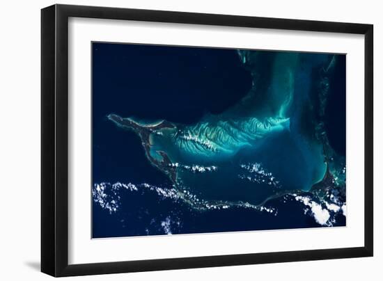 Satellite view of Turks and Caicos Islands-null-Framed Photographic Print