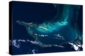 Satellite view of Turks and Caicos Islands-null-Stretched Canvas