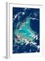 Satellite view of Turks and Caicos Islands-null-Framed Photographic Print