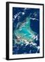 Satellite view of Turks and Caicos Islands-null-Framed Photographic Print