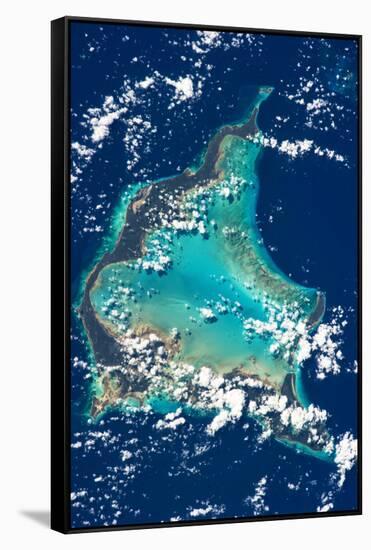 Satellite view of Turks and Caicos Islands-null-Framed Stretched Canvas