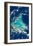 Satellite view of Turks and Caicos Islands-null-Framed Photographic Print