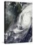 Satellite View of Typhoon Phanfone before Making Landfall on Japan-null-Stretched Canvas