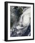 Satellite View of Typhoon Phanfone before Making Landfall on Japan-null-Framed Photographic Print