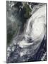 Satellite View of Typhoon Phanfone before Making Landfall on Japan-null-Mounted Photographic Print