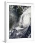 Satellite View of Typhoon Phanfone before Making Landfall on Japan-null-Framed Photographic Print