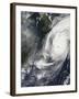 Satellite View of Typhoon Phanfone before Making Landfall on Japan-null-Framed Photographic Print