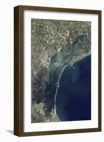 Satellite View of Venice and the Venetian Lagoon-null-Framed Photographic Print