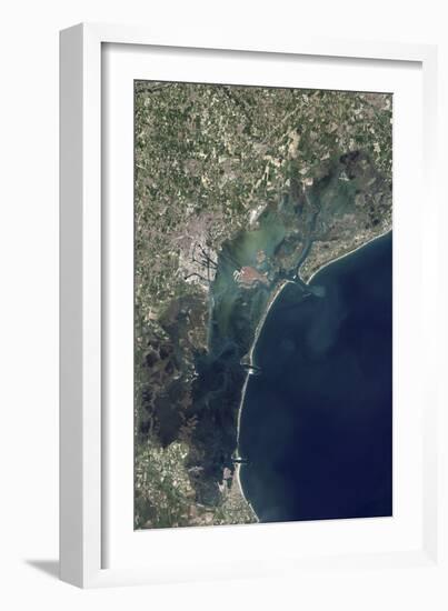 Satellite View of Venice and the Venetian Lagoon-null-Framed Photographic Print