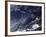 Satellite View of Volcanic Fog from Kilauea Volcano Swirling around the Hawaiian Islands-null-Framed Photographic Print