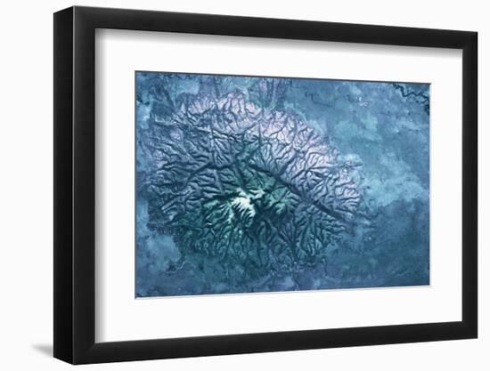 Satellite view of Volcanic mountain, Boqueron Department, Paraguay-null-Framed Photographic Print