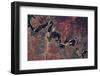 Satellite view of Vosburg landscape, Northern Province, South Africa-null-Framed Photographic Print