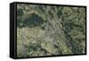 Satellite View of Warsaw, Poland-null-Framed Stretched Canvas