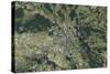 Satellite View of Warsaw, Poland-null-Stretched Canvas