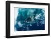 Satellite view of West Grand Bahama and Atlantic Ocean, Bahamas-null-Framed Photographic Print