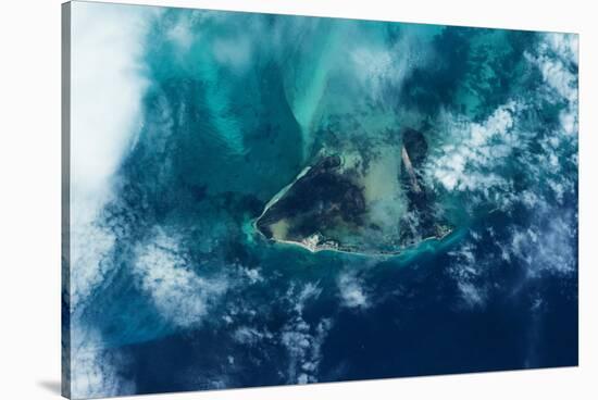 Satellite view of West Grand Bahama and Atlantic Ocean, Bahamas-null-Stretched Canvas