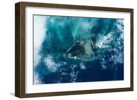 Satellite view of West Grand Bahama and Atlantic Ocean, Bahamas-null-Framed Photographic Print