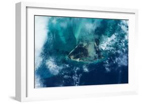 Satellite view of West Grand Bahama and Atlantic Ocean, Bahamas-null-Framed Photographic Print