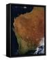 Satellite View of Western Australia-Stocktrek Images-Framed Stretched Canvas