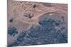 Satellite view of wet sand on riverbed, Ha'il Province, Saudi Arabia-null-Mounted Photographic Print