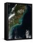 Satellite View Showing Sediment Near Christchurch, New Zealand-null-Framed Stretched Canvas