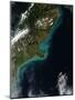 Satellite View Showing Sediment Near Christchurch, New Zealand-null-Mounted Photographic Print
